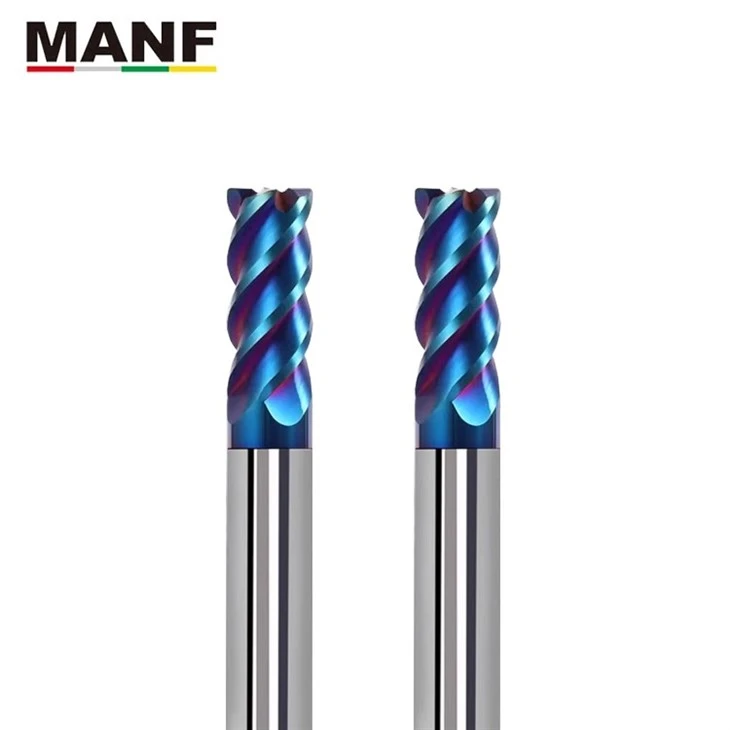 HRC65 Blue Nano Corner Radius End Mill