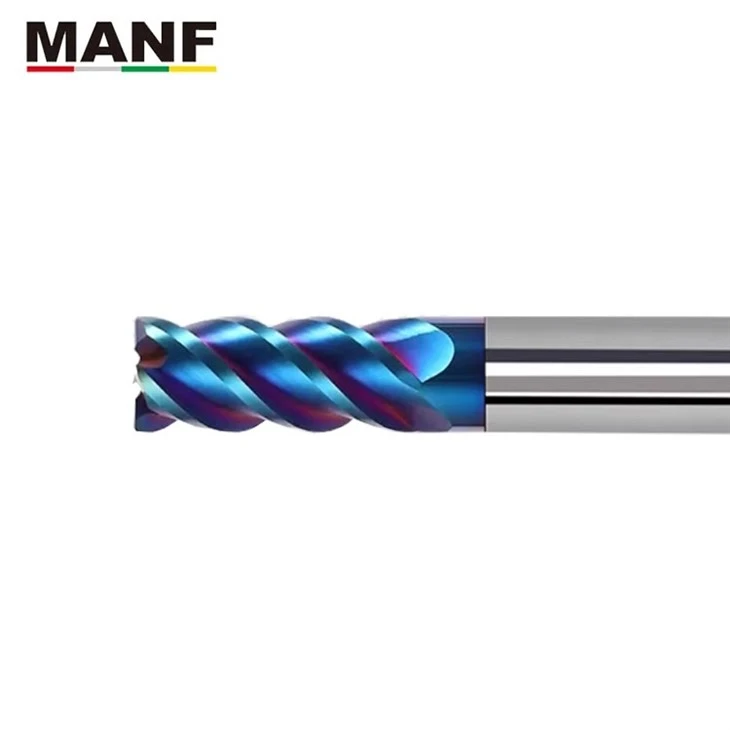 HRC65 Blue Nano Corner Radius End Mill